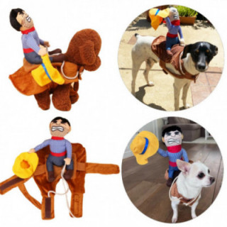 Divertido disfraz de Halloween para perro, ropa creativa de vaquero pa